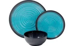 Flamefield Granite Melamin Geschirr-Set 12-tlg. Aqua -Camping-Haushalt Verkaufs 141620 2266226 1