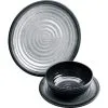 Flamefield Granite Melamin Geschirr-Set 12-tlg. Grey -Camping-Haushalt Verkaufs 252623 1808001