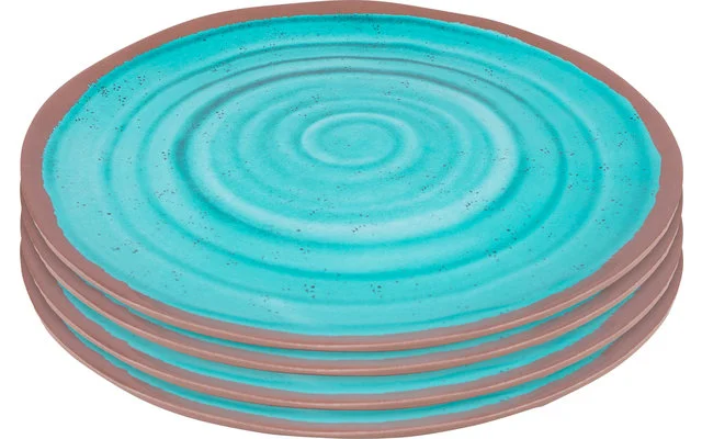 Bo-Camp Melamin Essteller 4er-Set Grau / Braun 3 Bo-Camp Melamin Essteller 4er-Set Grau / Braun