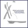 Silwy® Tricky Zusammenklappbares Besteck-Set 3-tlg. -Camping-Haushalt Verkaufs 435126 3100776