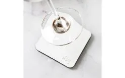 Silwy® Metall Nano Gel Untersetzer Eckig 8,3 X 8,3 Cm Weiß -Camping-Haushalt Verkaufs 435624 3104247