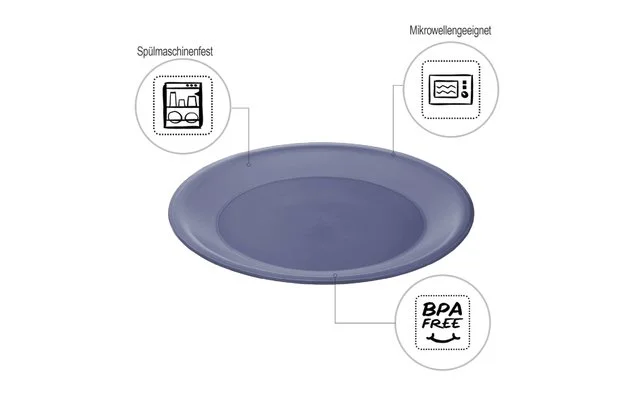 Rotho Caruba Teller Flach 26 Cm Horizon Blue 5 Rotho Caruba Teller Flach 26 Cm Horizon Blue – Bild 3