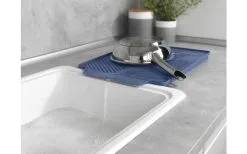 Wenko Linea Abtropfmatte 40 X 30 X 3 Cm Blau -Camping-Haushalt Verkaufs 460436 3155538