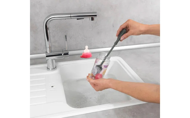 Wenko Silikon Spülbürste 25 Cm Grau 4 Wenko Silikon Spülbürste 25 Cm Grau – Bild 2