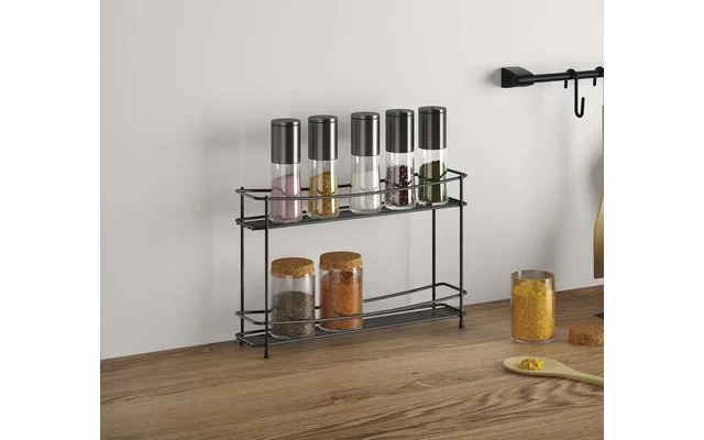 Metaltex Kumino LAVA Gewürzregal 2 Etagen Schwarz 3 Metaltex Kumino LAVA Gewürzregal 2 Etagen Schwarz