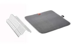 Metaltex Dry-Tex 2-in-1 Abtropfgestell Mit Microfasermatte Schwarz -Camping-Haushalt Verkaufs 497336 3367484