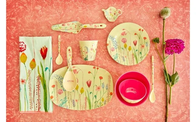 Rice Melamin Becher Medium 300 Ml Bunt Summer Rush 3 Rice Melamin Becher Medium 300 Ml Bunt Summer Rush