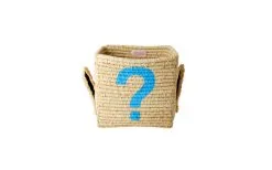 Rice Raffia Korb Quadratisch Small 20 X 20 X 20 Cm