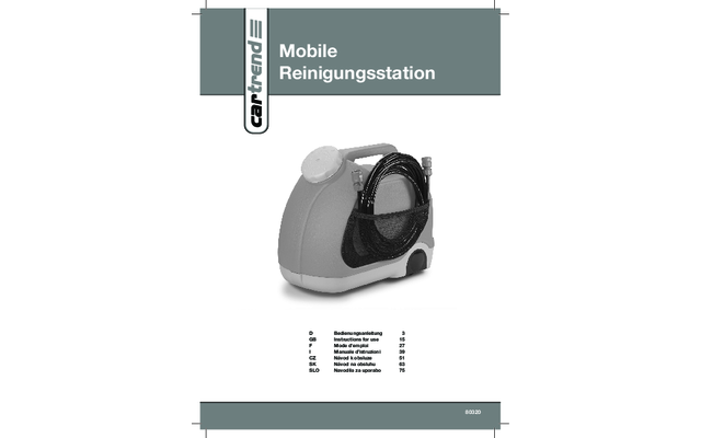 Cartrend Mobile Reinigungsstation Kaltwasser 12 V / 9 Bar 3 Cartrend Mobile Reinigungsstation Kaltwasser 12 V / 9 Bar