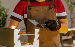 Fennek Grillschürze Gewachst Grau -Camping-Haushalt Verkaufs 605827 4451907