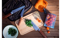 GSI Rakau Gourmet Messer Set Inklusive Schneidebrett Und Messerschärfer 7 Teilig -Camping-Haushalt Verkaufs 659280 4582203