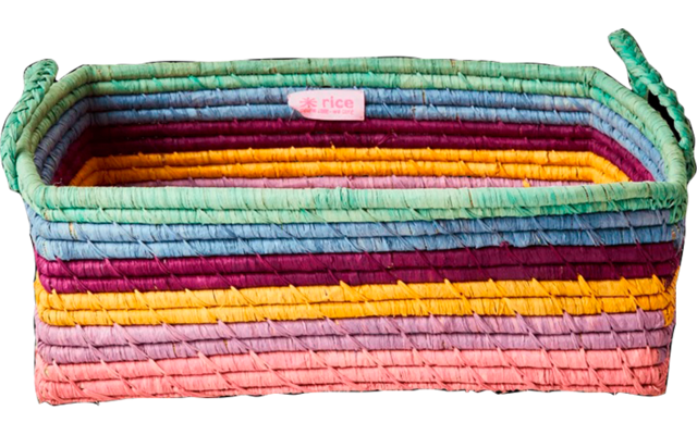 Rice Raffia Korb Large Multi 35 X 28 X 11 Cm 3 Rice Raffia Korb Large Multi 35 X 28 X 11 Cm