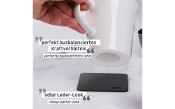 Silwy® Porzellan Magnet-Henkel-Tassen CAMPING 2er-Set Inkl. Metall-Nano-Gel-Pads BLACK (0,27 L) -Camping-Haushalt Verkaufs 693626 4711763