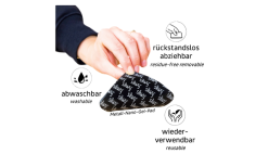Silwy® Porzellan Magnet-Henkel-Tassen CAMPING 2er-Set Inkl. Metall-Nano-Gel-Pads BLACK (0,27 L) -Camping-Haushalt Verkaufs 694526 4711751