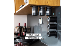 Silwy® Feinkost-Magnetgläser ALL BLACK (192 Ml) 3er-Set Inkl. Metallleiste -Camping-Haushalt Verkaufs 706742 4793213